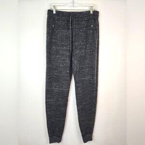 Black Drawstring Joggers Men's Zip Pockets, size Small